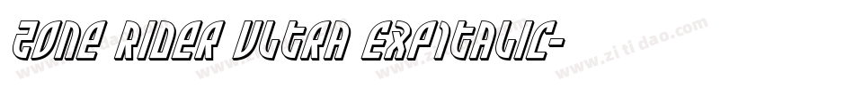 Zone Rider Ultra ExpItalic字体转换
